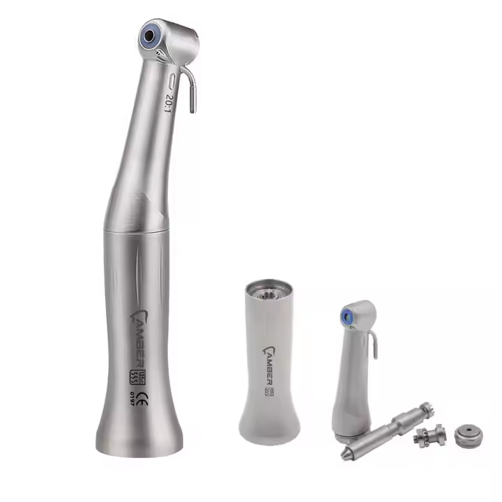 20:1 Reduction Dental Implant Contra-Angle Handpiece (Non-Optic, External Irrigation)