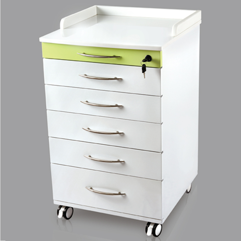 AM-Y003A-5-drawer-mobile-dental-clinic-cabinet-with-artificial-marble-top-colored-lock-bar-and-silent-locking-casters