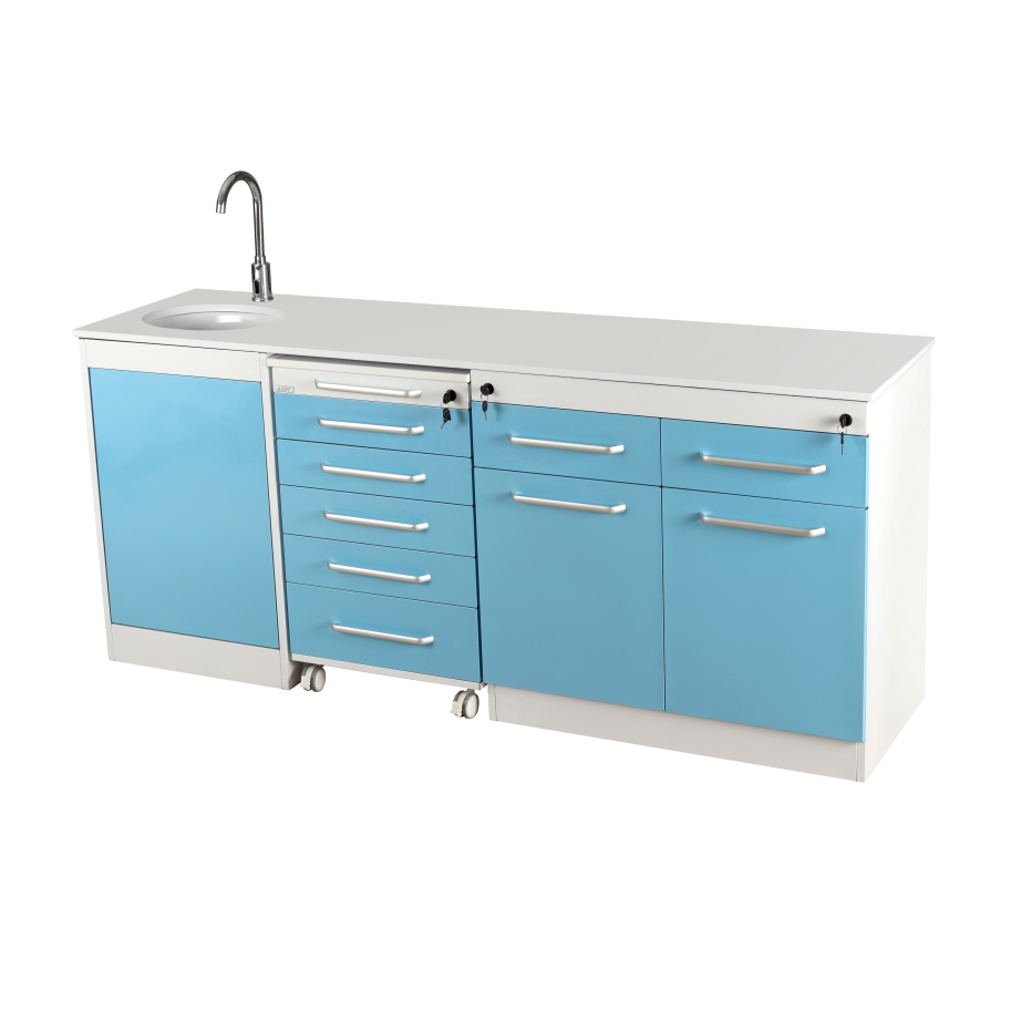 Custom-cabinet-with-mobile-cabinet-and-sink