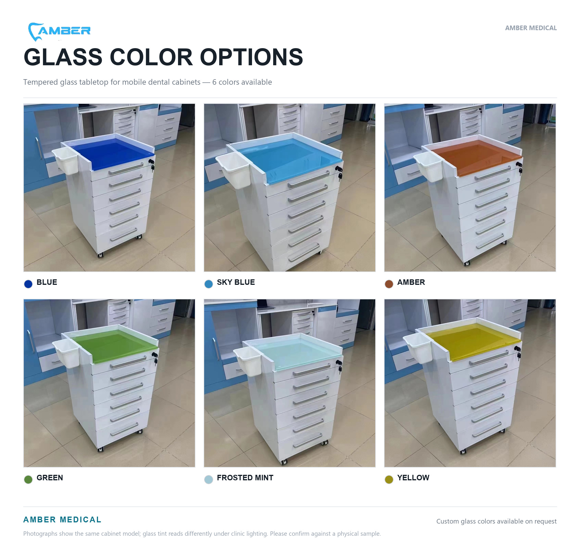 dental cabinet glass color